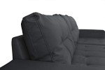 Tommy Black Faux Leather Corner Sofa Bed