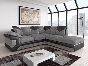 Large Grey Left Corner Sofa for Comfort