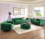 Luxurious Velvet 3 & 2 Seater Sofa Set