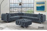 Luxurious Velvet 3 & 2 Seater Sofa Set
