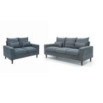 Grey Upholstered 3 & 2 Seater Sofa Set