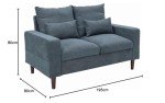 Grey Upholstered 3 & 2 Seater Sofa Set