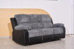 Rio Recliner Black/Grey Jumbo Cord Sofa Set