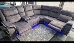 Hannah Electric Corner Sofa in Microfiber Fabric