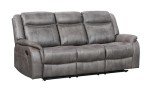 Roma Grey Recliner Sofa with Cup Holders