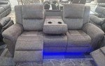 Grey Berlin Electric Recliner Sofa with USB Ports