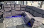 Hannah Electric Corner Sofa in Microfiber Fabric