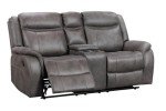 Roma Grey Recliner Sofa with Cup Holders