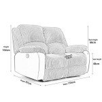 Postana Jumbo Cord Fabric Recliner Sofa Set