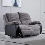 Grey Jumbo Cord Electric Recliner Sofa Set