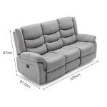 Seattle Electric Fabric Recliner Sofa Set