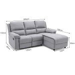 Valencia Fabric L-Shaped Recliner Sofa