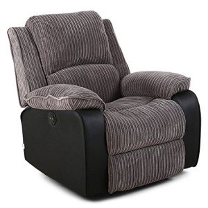 Postana Jumbo Cord Power Recliner Chair - Grey