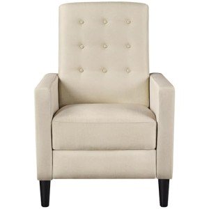 Beige Adjustable Reclining Armchair for Comfort