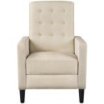 Beige Adjustable Reclining Armchair for Comfort