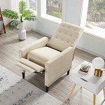 Beige Adjustable Reclining Armchair for Comfort