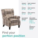 Eaton Pushback Recliner Armchair in Beige