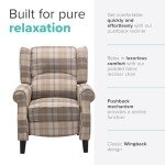 Eaton Pushback Recliner Armchair in Beige