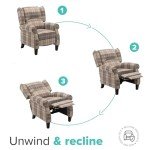 Eaton Pushback Recliner Armchair in Beige