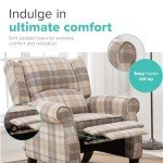 Eaton Pushback Recliner Armchair in Beige