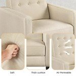 Beige Adjustable Reclining Armchair for Comfort