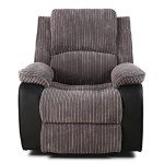 Postana Jumbo Cord Power Recliner Chair - Grey