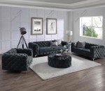 Monaco Velvet 3 and 2 Seater Sofa Set