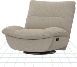 Beige Manual Recliner Armchair for Comfort