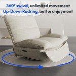 Beige Manual Recliner Armchair for Comfort