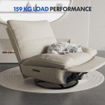 Beige Manual Recliner Armchair for Comfort