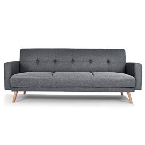 Narvik 3-Seater Grey Sofa Bed with Recliner