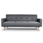Narvik 3-Seater Grey Sofa Bed with Recliner