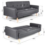 Narvik 3-Seater Grey Sofa Bed with Recliner