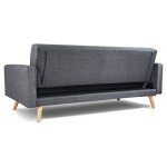 Narvik 3-Seater Grey Sofa Bed with Recliner