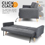 Narvik 3-Seater Grey Sofa Bed with Recliner