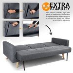 Narvik 3-Seater Grey Sofa Bed with Recliner