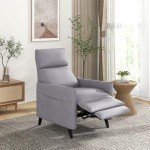 Linen Upholstered Wing Back Recliner Chair
