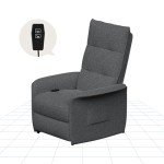 Adjustable Dark Grey Electric Recliner Armchair
