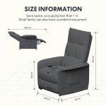Adjustable Dark Grey Electric Recliner Armchair