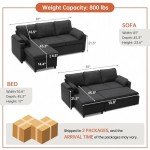 DURASPACE L-Shaped Sleeper Sofa with Storage & USB