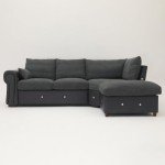 Dark Grey L-Shaped Sectional Sofa with USB Port