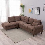 Panana L-Shaped 6-Seater Sectional Sofa with USB Port