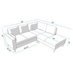 5-Seater Modern L-Shaped Sectional Sofa with USB Port