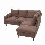 5-Seater Modern L-Shaped Sectional Sofa with USB Port