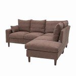 5-Seater Modern L-Shaped Sectional Sofa with USB Port