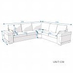 Light Gray L-Shaped Corner Sofa with USB Port