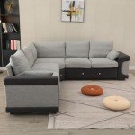 Light Gray L-Shaped Corner Sofa with USB Port