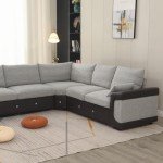 Light Gray L-Shaped Corner Sofa with USB Port