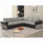 Light Gray 6-Seater L-Shaped Corner Sofa