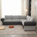 Light Gray 6-Seater L-Shaped Corner Sofa